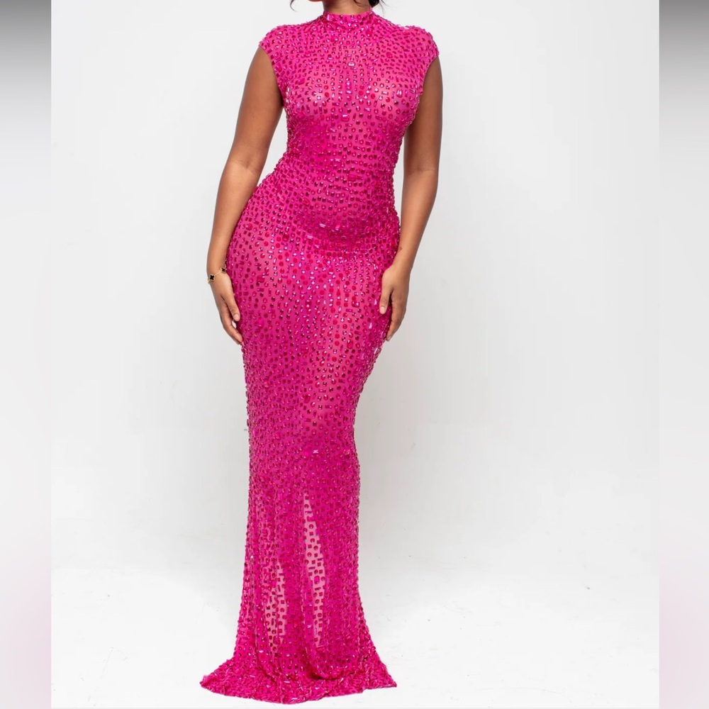 Pink maxi gown